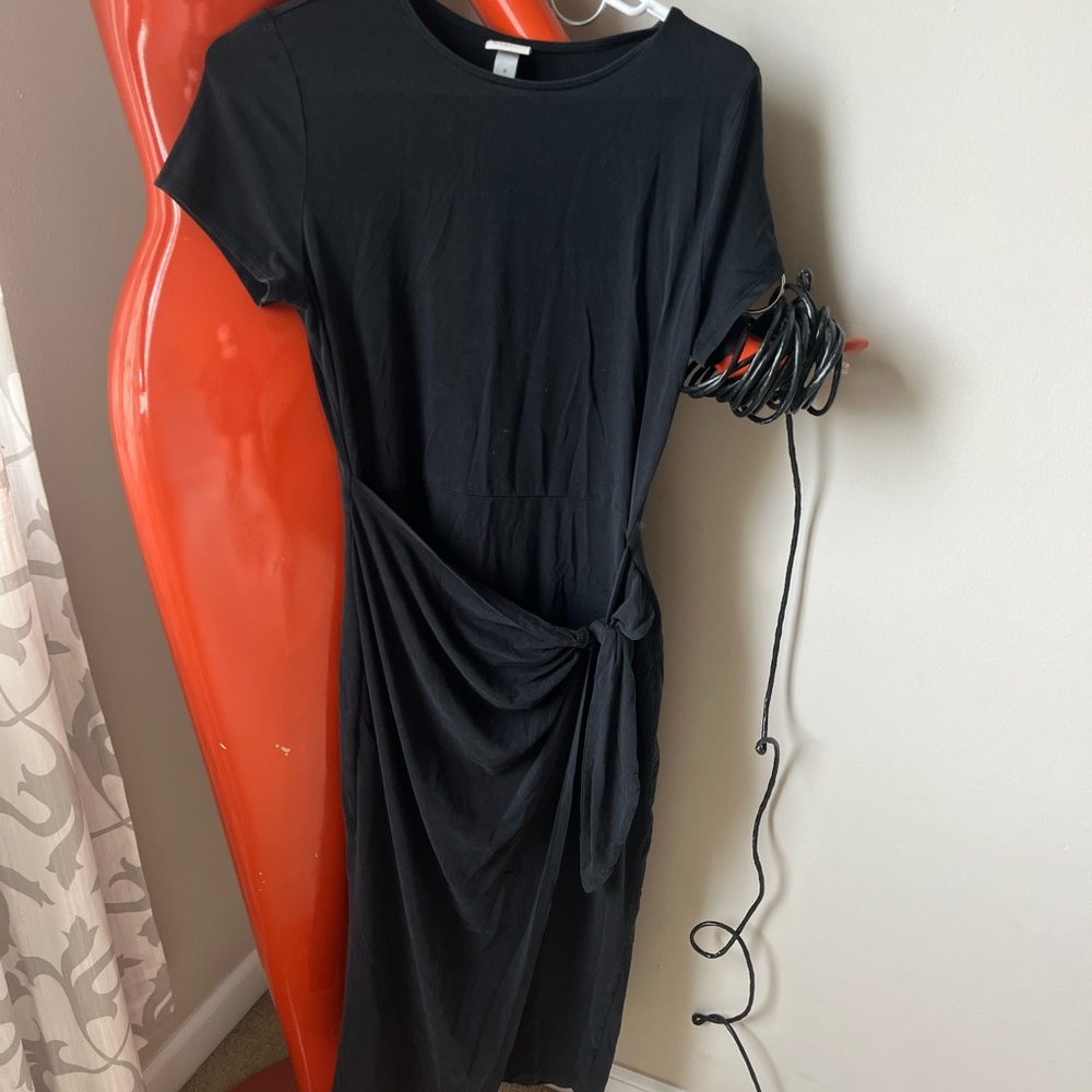 A New Day Asymmetrical Black Sheath Dress